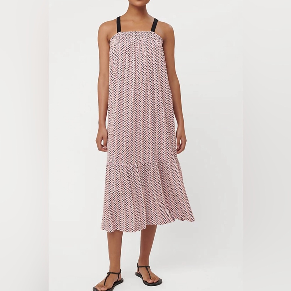 LOFT Chevron Midi Dress, size Large